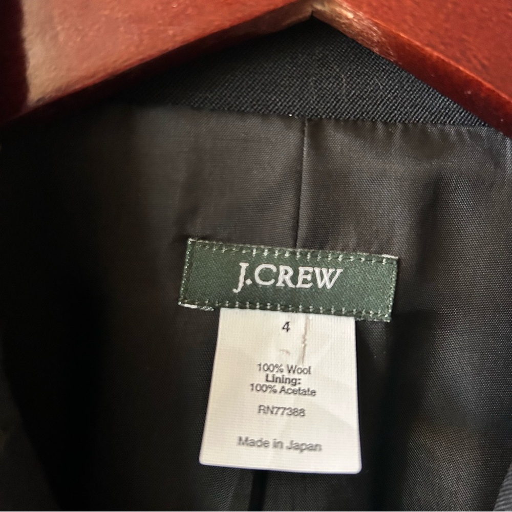 Vintage J Crew Black Blazer 100% Wool, Preppy Made in Japan - Picture 3 of 9